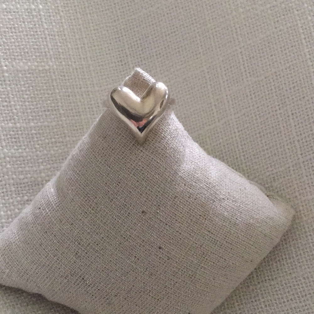 Heart Shaped Sterling Silver Ring
